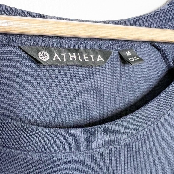 Athleta Women's Serenity Criss Cross Grey Crewneck Athletic Sweatshirt Sweater - Picture 14 of 16